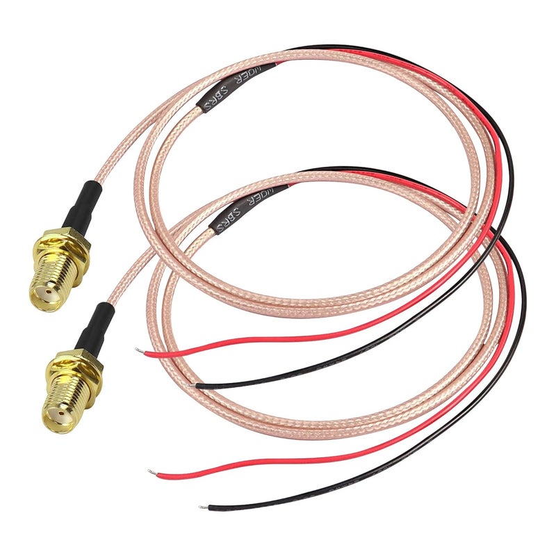 XMSJSIY SMA Pigtail Cable Bare Wire Open End Solder Coaxial Coax Cable SMA Famale Connector PCB Welding RG316 Antenna Extension Wire 0.8M/2.6FT-2 pcs (SMA Female) - Image 4